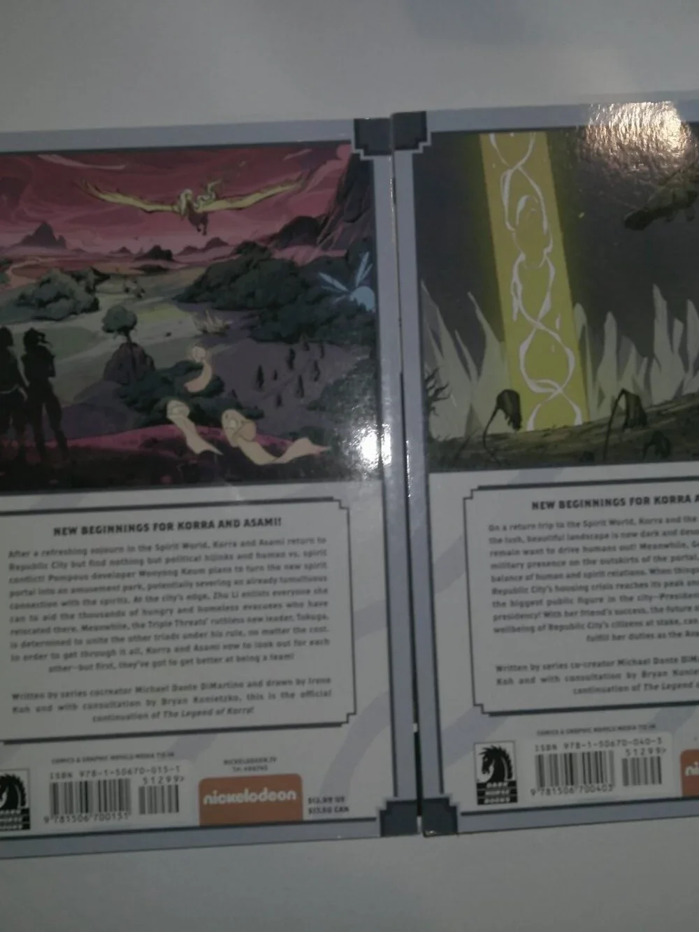 Legend of Korra Turf Wars Part One & Two Graphic Novel Set Dark Horse Comics